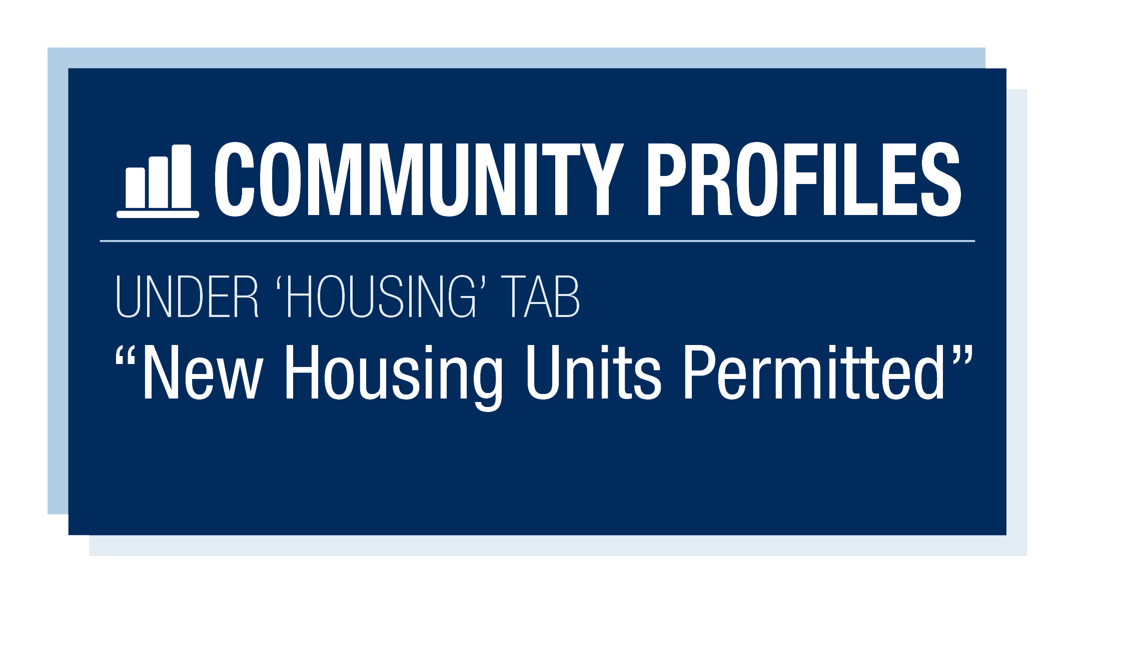 View residential building permit trends in Community Profiles under the housing tab
